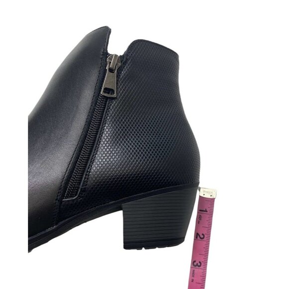 Propet Tobey Ankle Bootie Shoes Women's 10 Black Leather Block-Heel Zipper‎ NEW - Picture 6 of 14